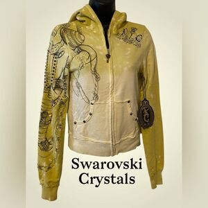 Key Closet | RARE Women’s / Juniors ombre’ Swarovski crystals hoodie NWT XS